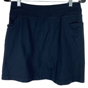 Athleta Black Excursion Skirt Skort Side Slip Pockets Women's Size Small EUC
